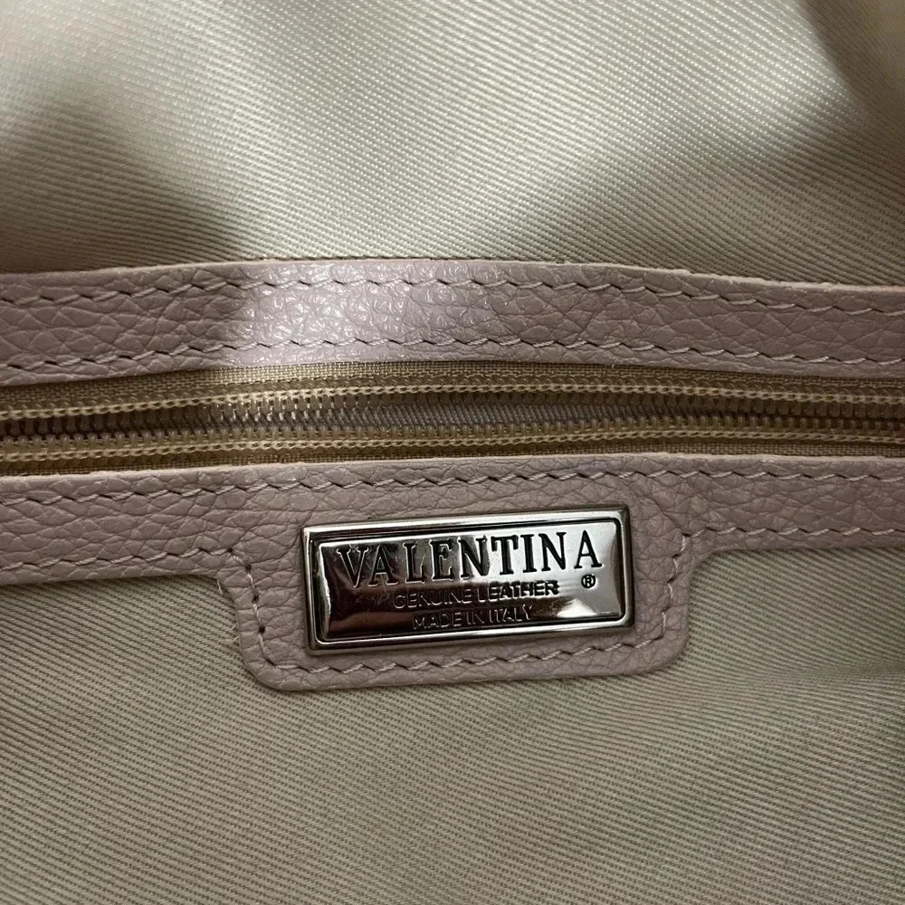 Valentina Italia Taupe and‎ Saddle Leather Bag